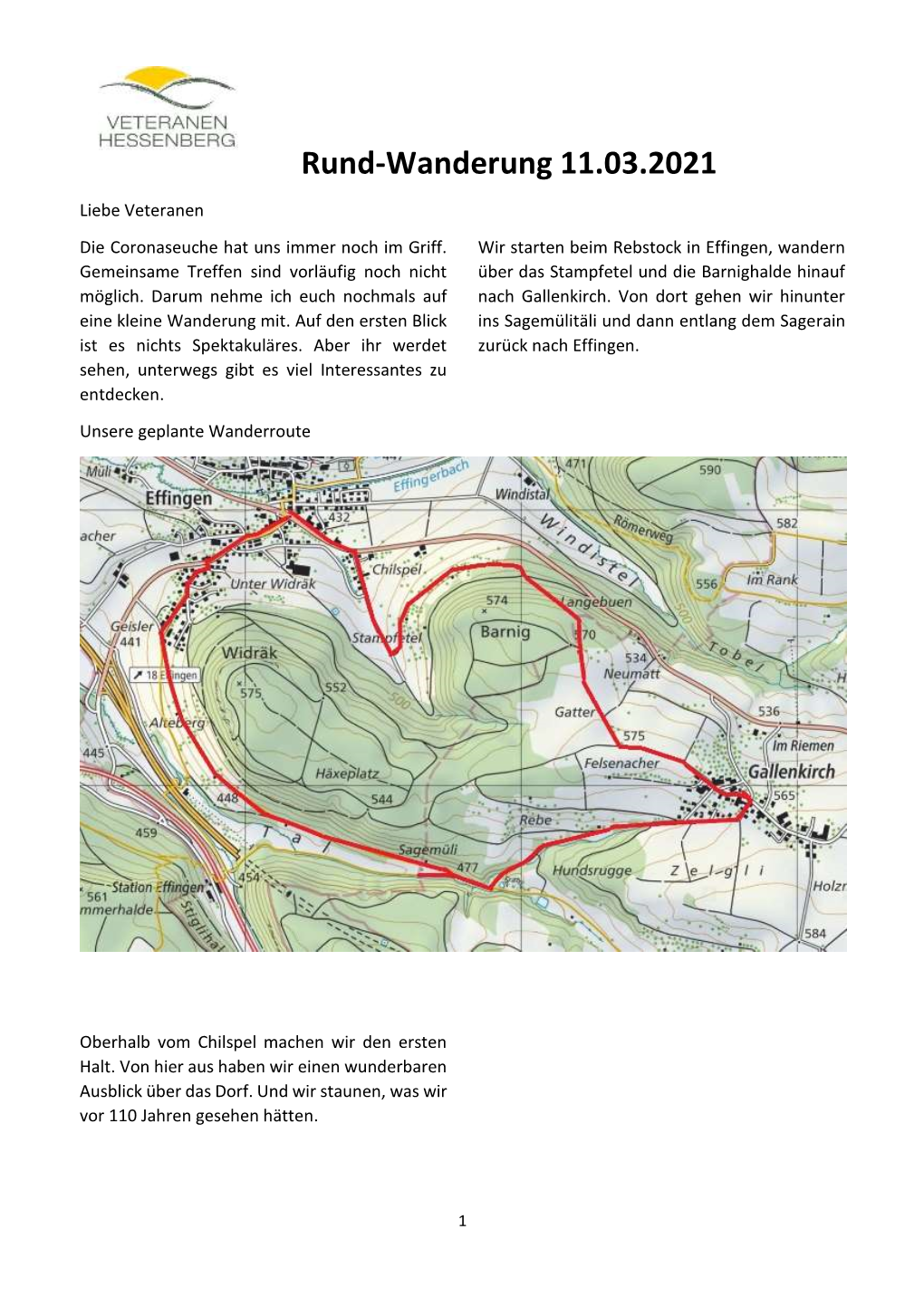 Rund-Wanderung 11.03.2021