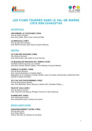 Découvrir La Liste Des Films Tournés Dans Le Val-De-Marne