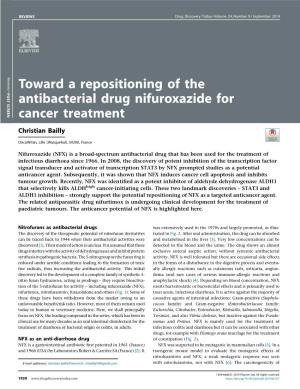 Toward a Repositioning of the Antibacterial Drug Nifuroxazide For