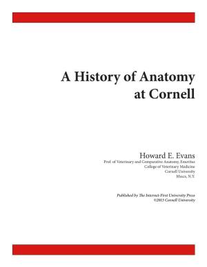 A History of Anatomy at Cornell