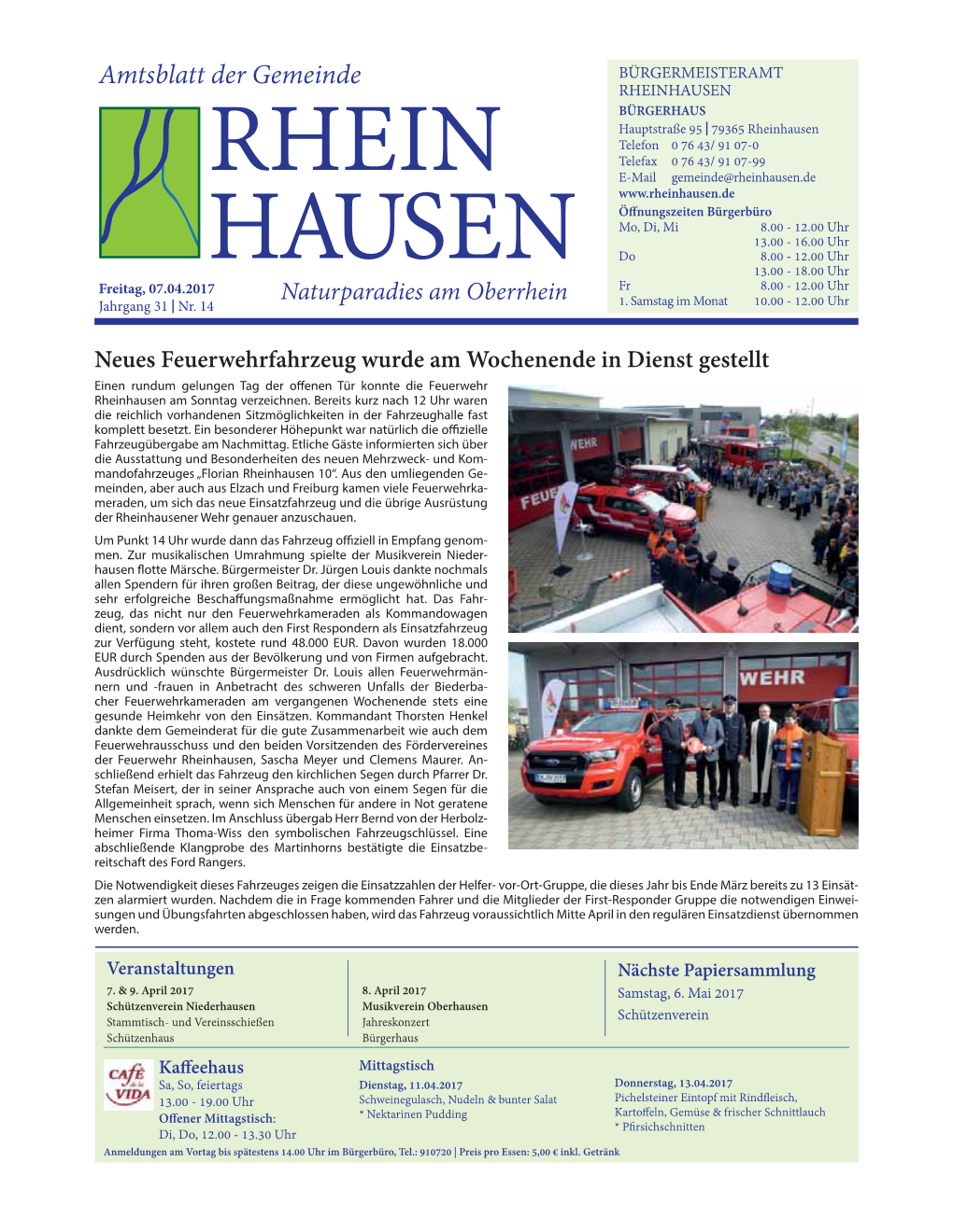 Amtsblatt Der Gemeinde