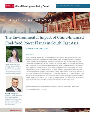 Environmental Impact of Overseas Coal-Fired Power Plants Financed