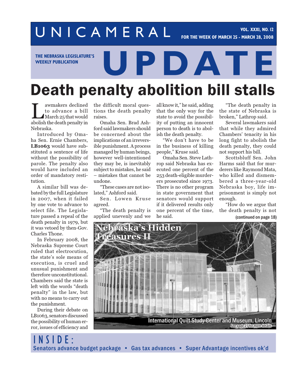 Death Penalty Abolition Bill Stalls