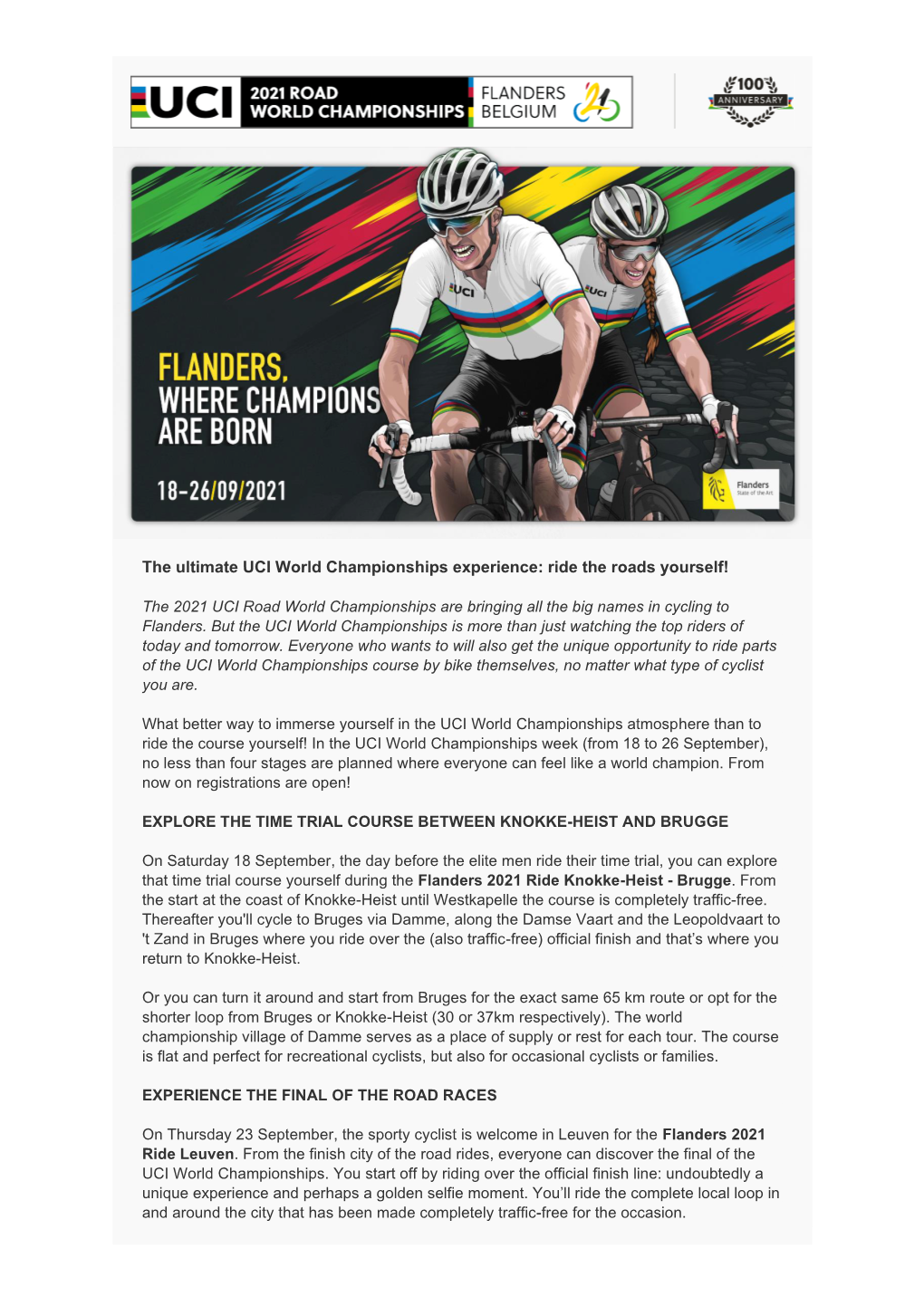 Flanders 2021 Rides