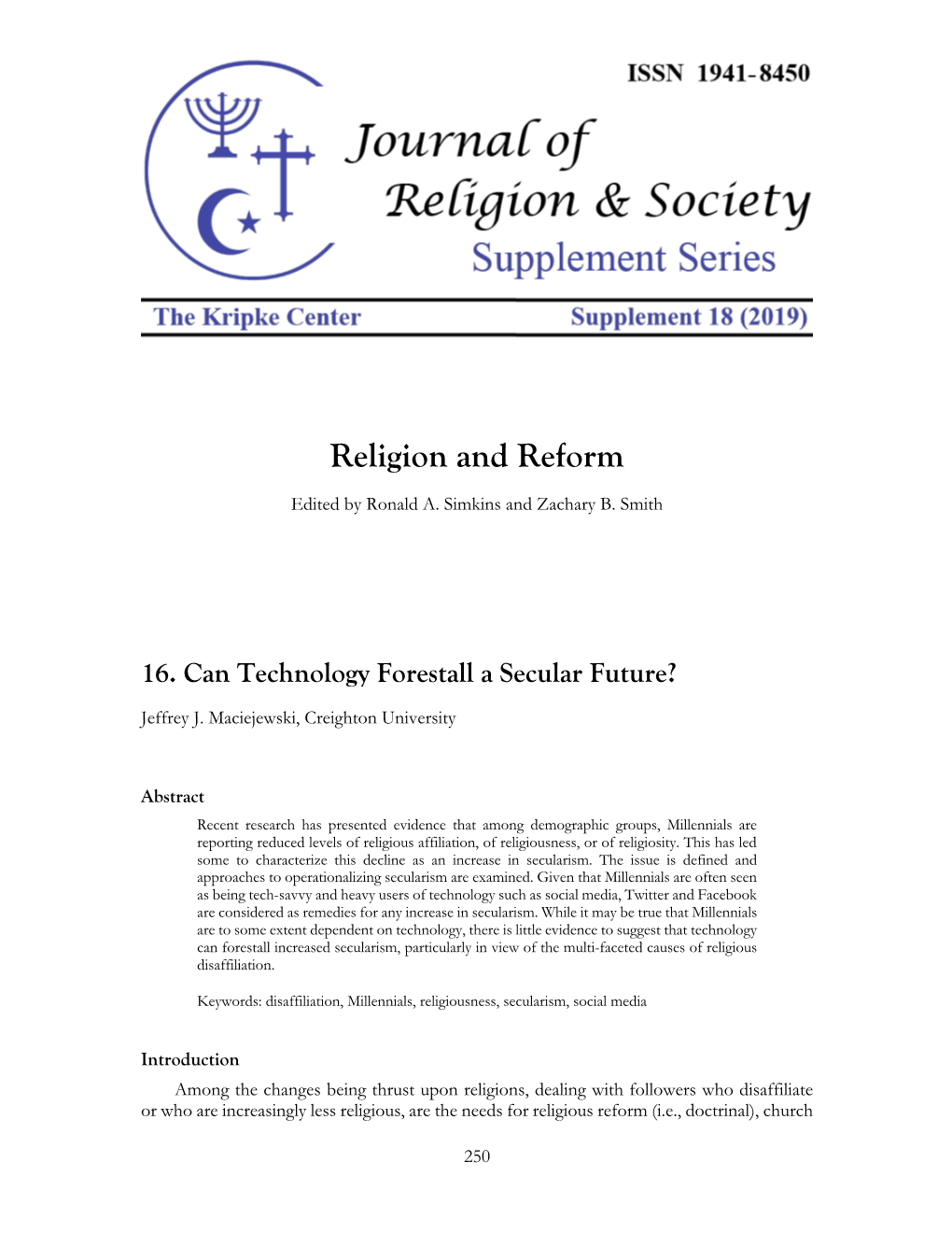 Religion and Reform