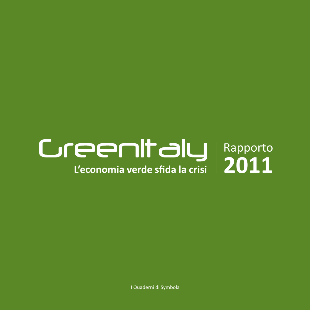 Rapporto Greenitaly 2011