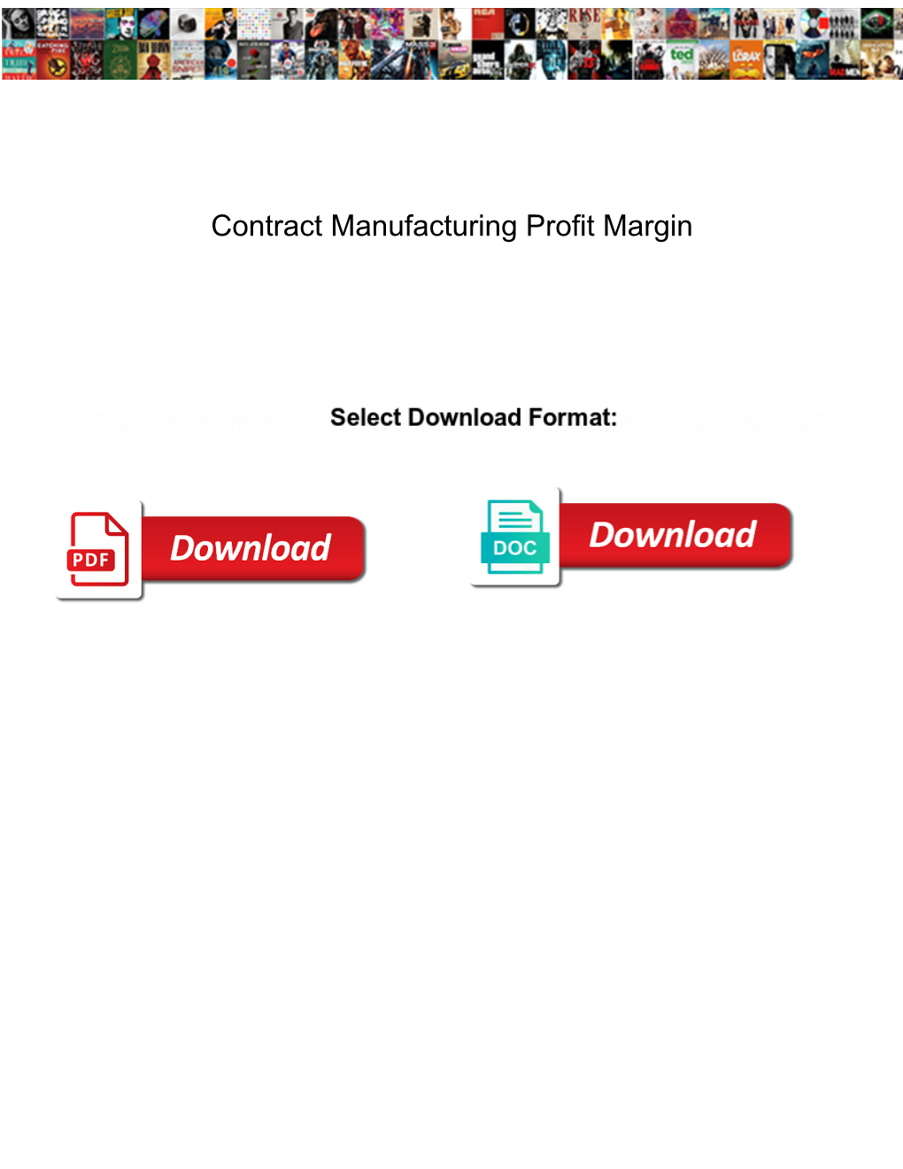 Contract Manufacturing Profit Margin