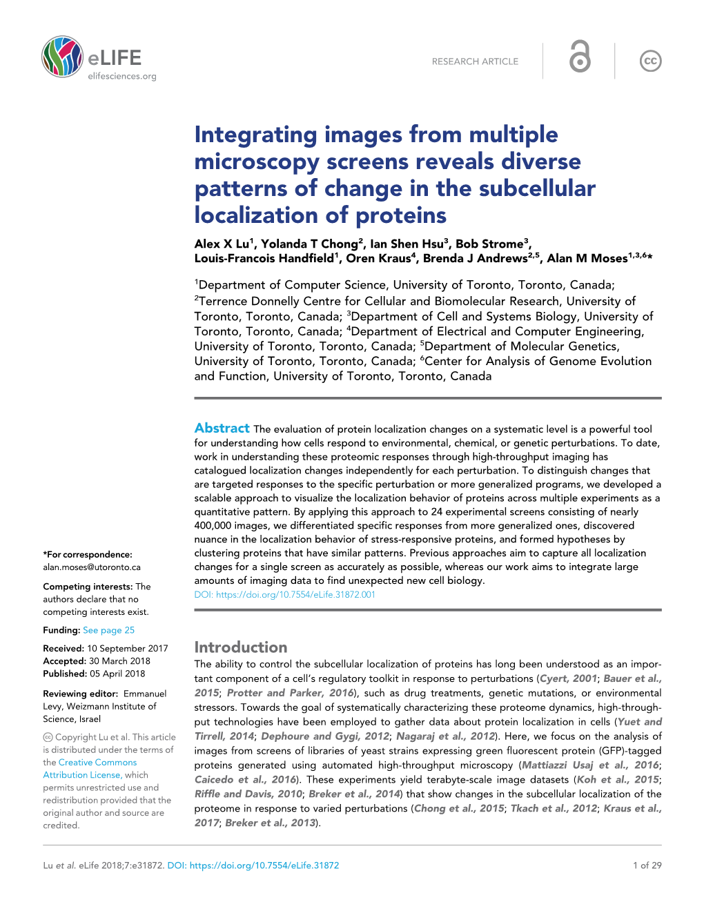 Integrating Images from Multiple Microscopy Screens Reveals Diverse