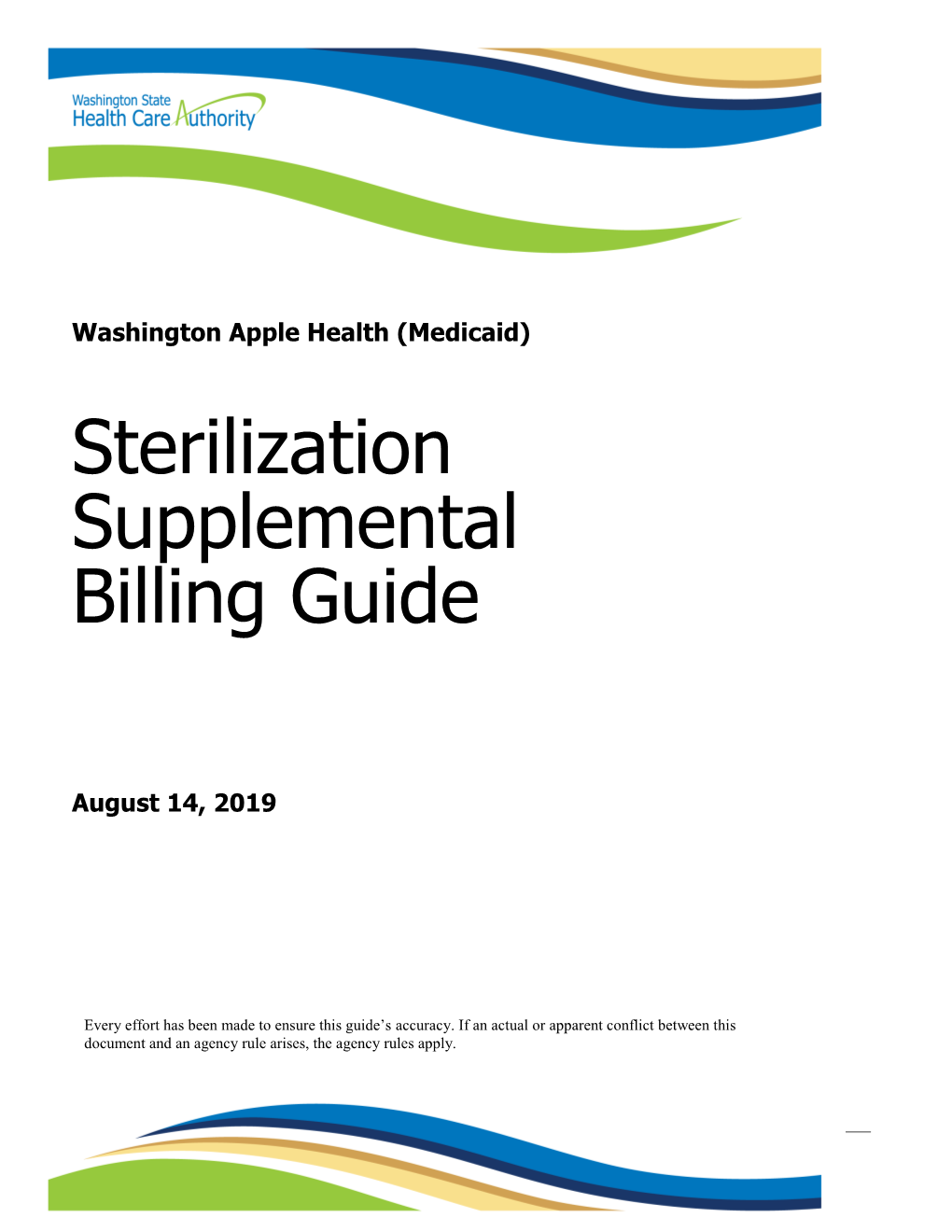 Sterilization Supplemental Billing Guide