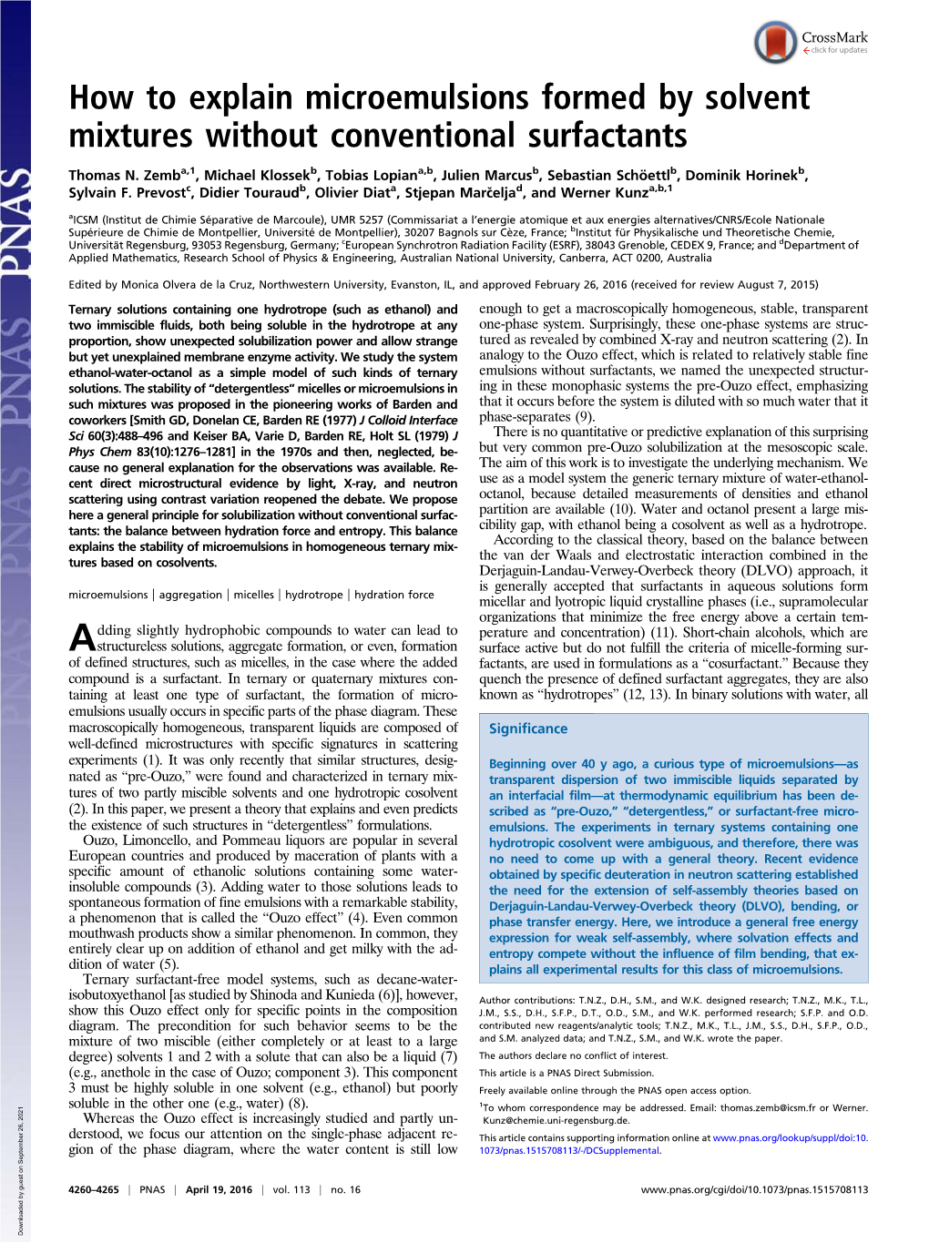 How to Explain Microemulsions Formed by Solvent Mixtures Without Conventional Surfactants