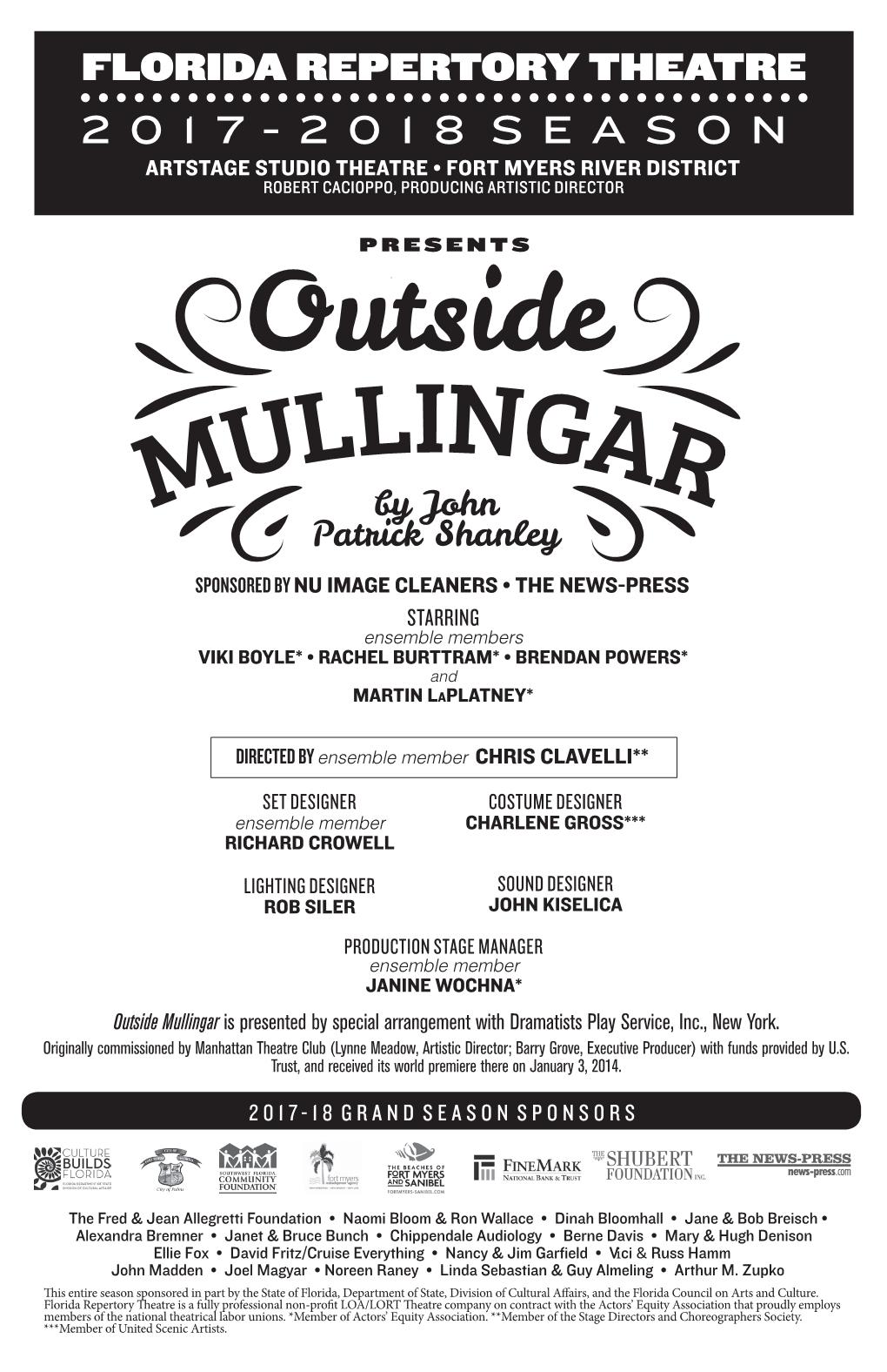 Outside Mullingar Is Presented by Special Arrangement with Dramatists Play Service, Inc., New York