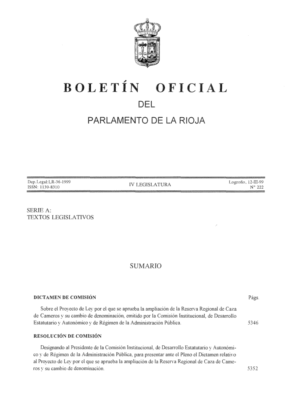Boletin Oficial Del Parlamento De La Rioja