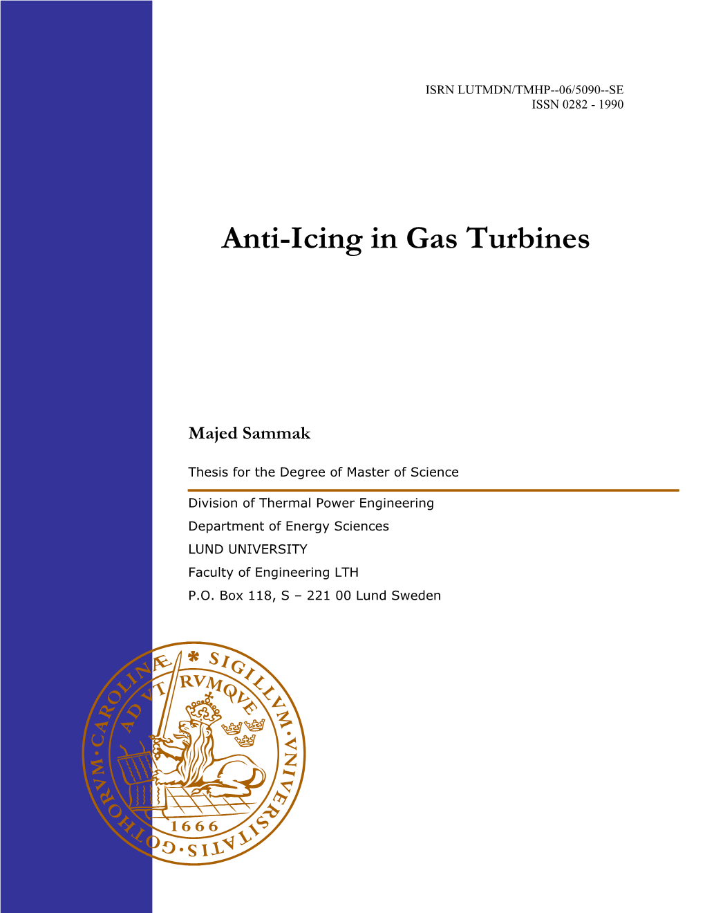 Anti-Icing in Gas Turbines