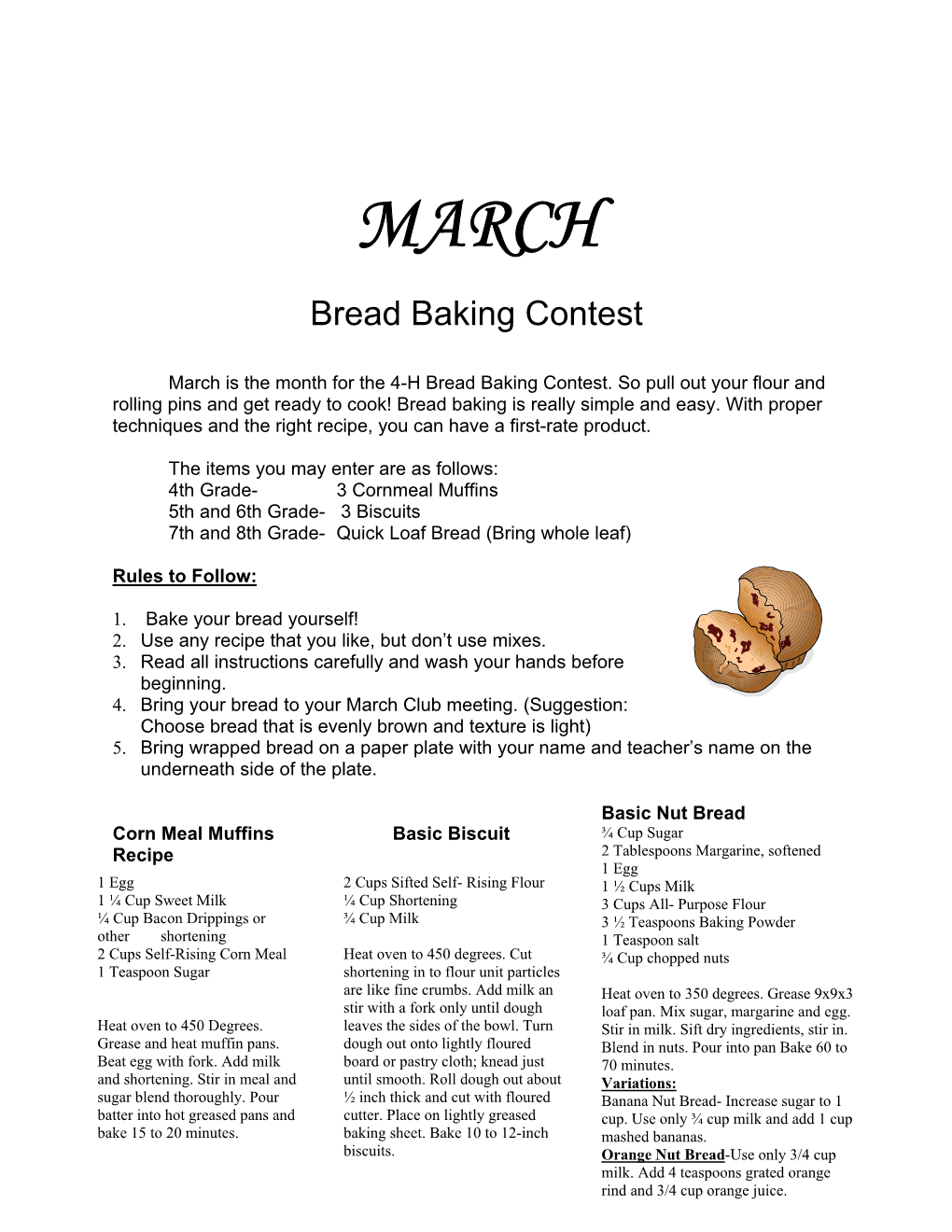 Bread Baking Contest