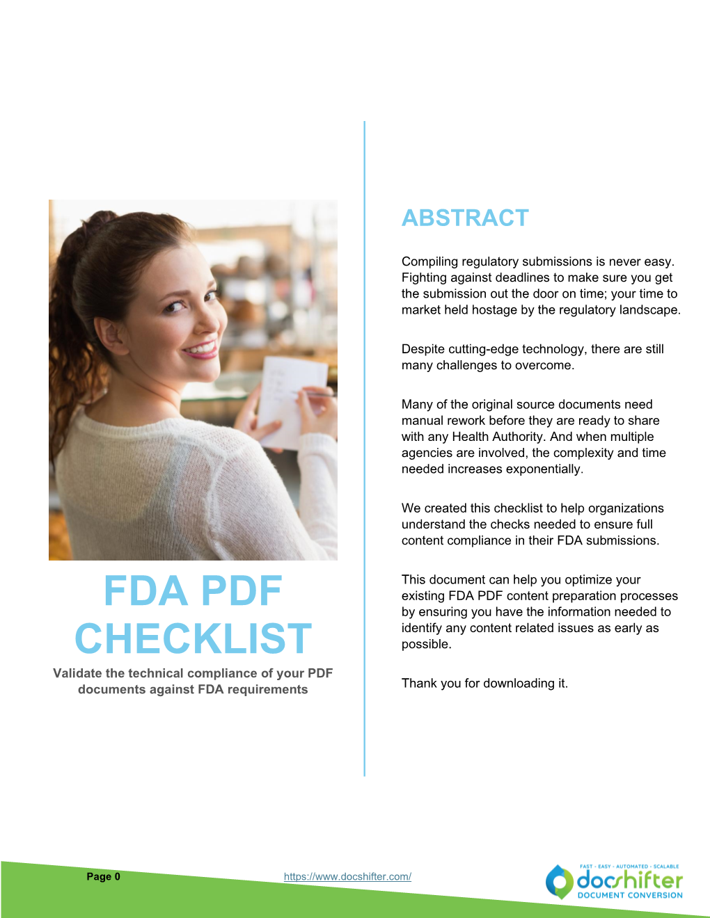 Fda Pdf Checklist