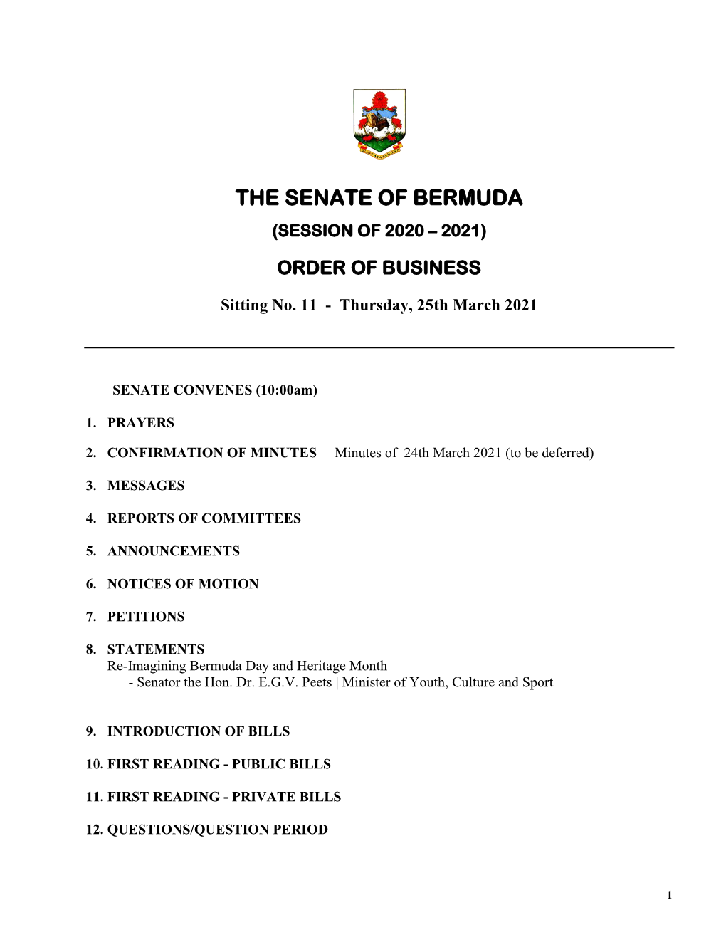 The Senate of Bermuda