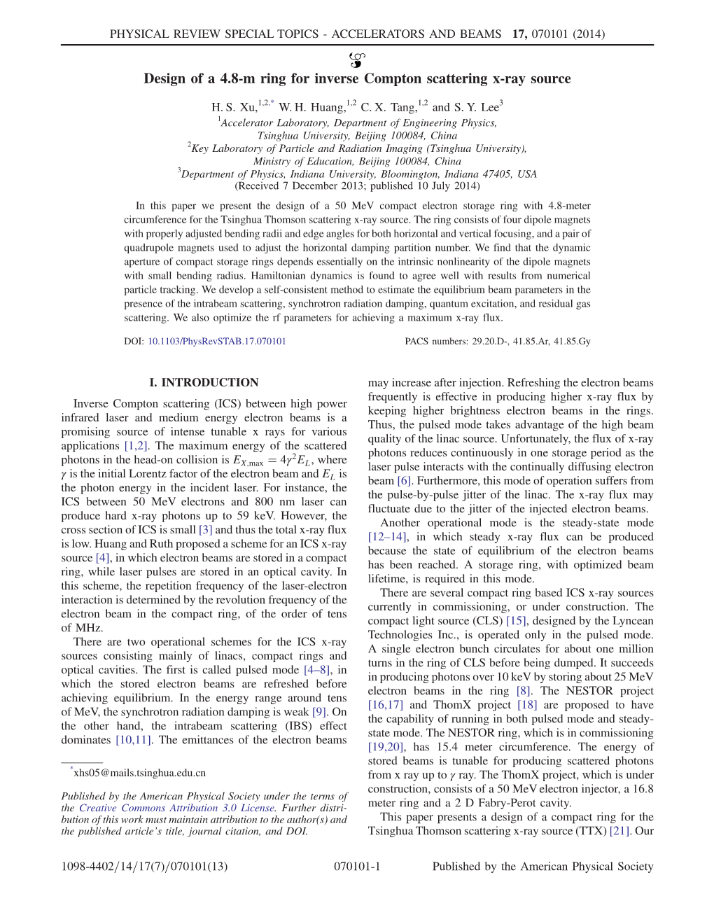 Design of a 4.8-M Ring for Inverse Compton Scattering X-Ray Source