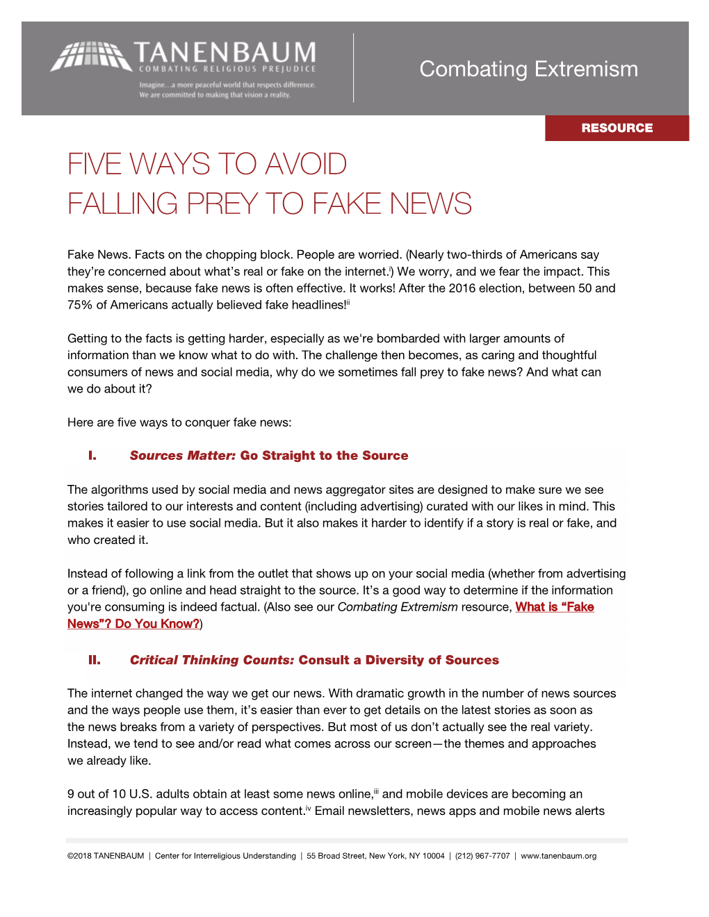 Five Ways to Avoid Falling Prey to Fake News