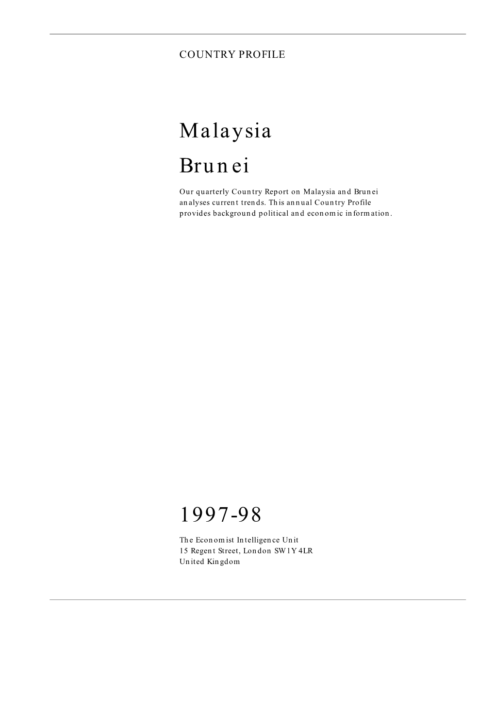 Malaysia Brunei 1997-98