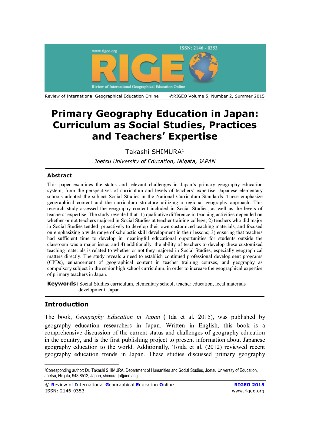 Curriculum As Social Studies, Practices and Teachers' Expertise