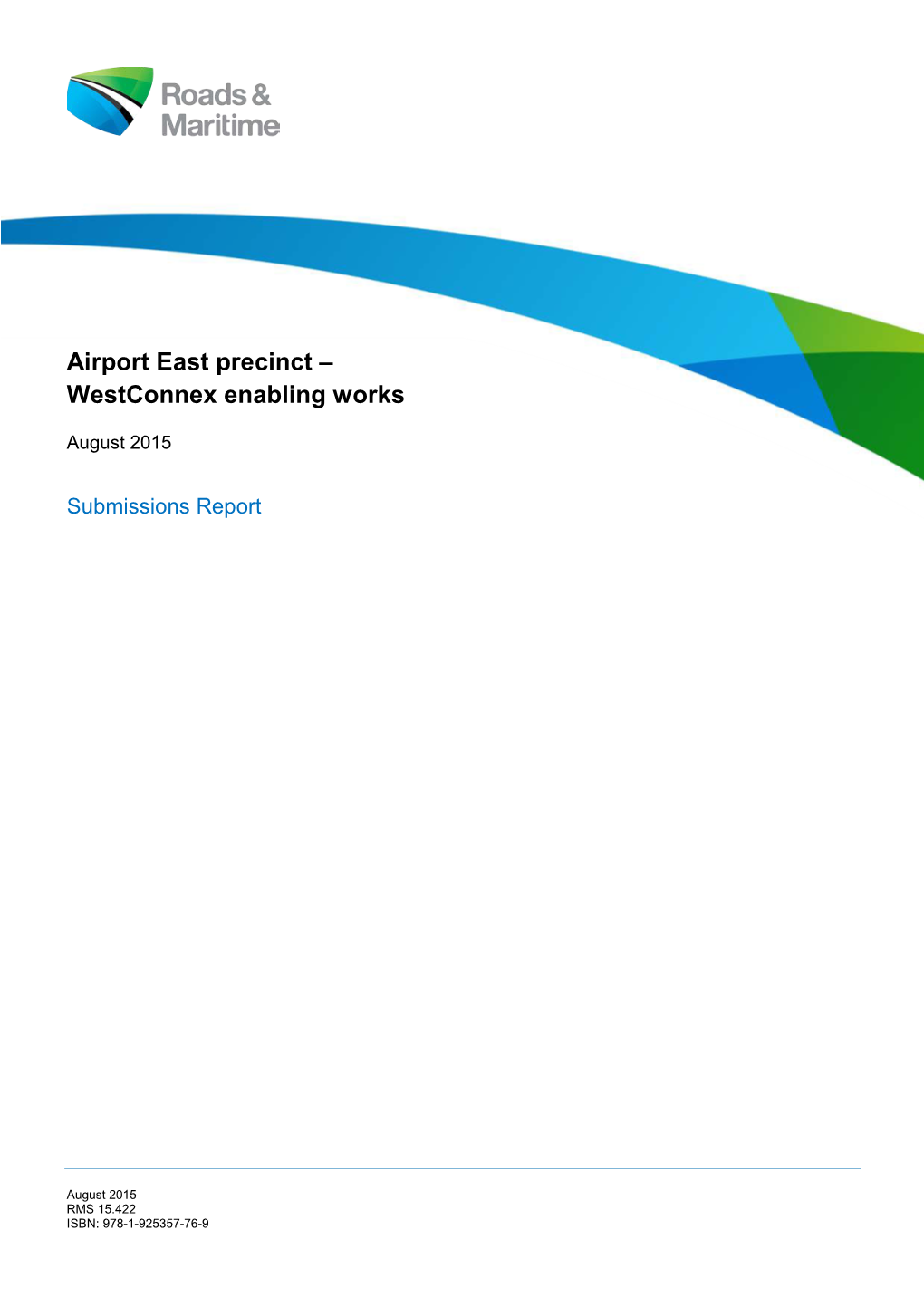 Airport East Precinct – Westconnex Enabling Works