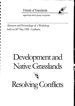 Development and Native Grasslands: Resolving Conflicts