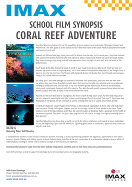 Coral Reef Adventure Schools Synopsis.Indd