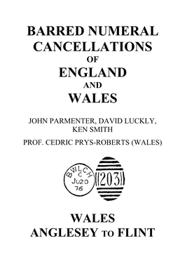 Barred Numeral Cancellations England Wales