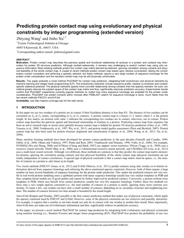 Predicting Protein Contact Map Using Evolutionary and Physical Constraints by Integer Programming (Extended Version)