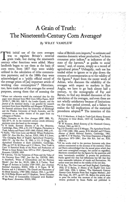 A Grain of Truth: the Nineteenth-Century Corn Averages by WRAY VAMPLEW