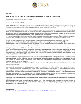 Fia World Rally Cross Championship 2015-Hockenheim