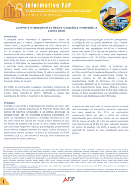 Análise Insumo-Produto | Comércio Internacional V.3 Nº.4 | 27 De Maio 2021