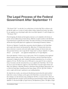 The Legal Process of the Federal Government After September 11