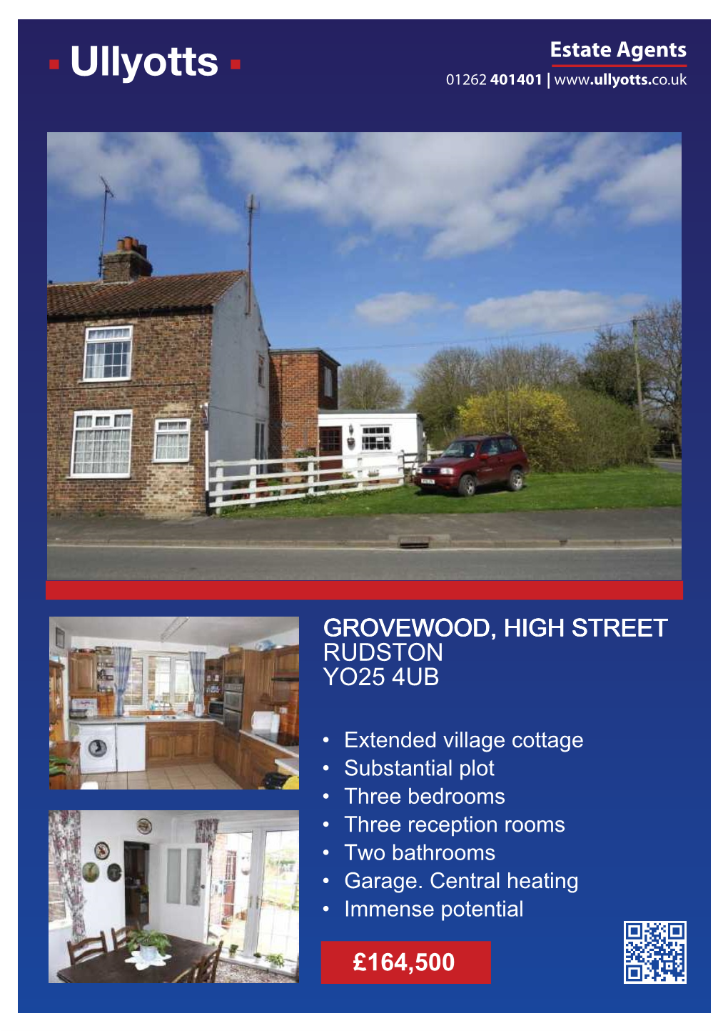 £164,500 Grovewood, High Street Rudston Yo25