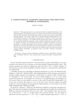 A Computational Learning Semantics for Inductive Empirical Knowledge