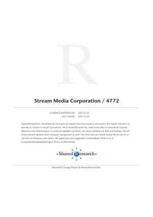 Stream Media Corporation / 4772