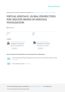 Global Perspectives for Creative Modes of Heritage Visualisation