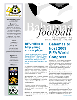 Bahamas to Host 2009 FIFA World Congress