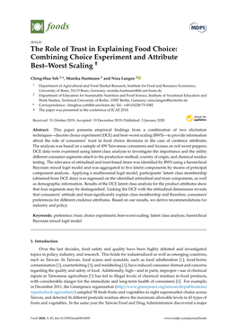 Combining Choice Experiment and Attribute Best–Worst Scaling