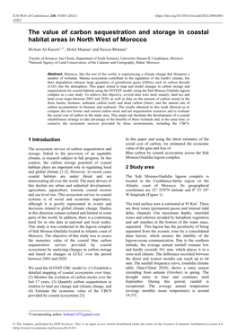 The Value of Carbon Sequestration and Storage in Coastal Habitats Areas in North West of Morocco