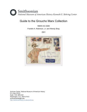Guide to the Groucho Marx Collection