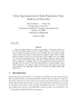 Using Approximations to Scale Exploratory Data Analysis In