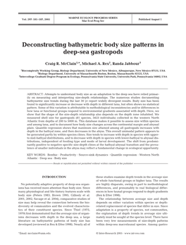 Deconstructing Bathymetric Body Size Patterns in Deep-Sea Gastropods