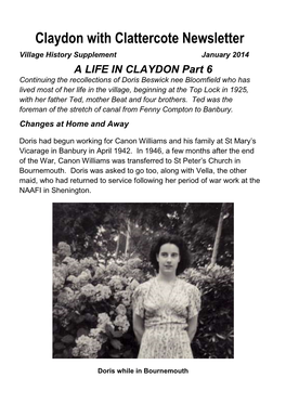 Claydon with Clattercote Newsletter