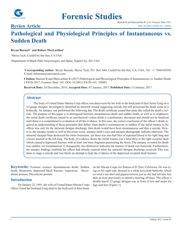 Forensic Studies Burnett B and Maclachlan R, Et Al