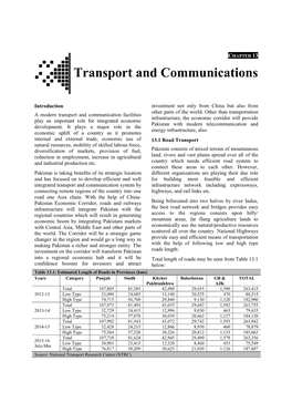 Transport and Communications