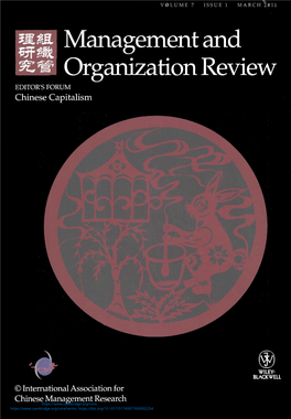 Management and Organization Review EDITOR's FORUM Chinese Capitalism
