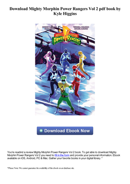 Download Mighty Morphin Power Rangers Vol 2 Pdf Book by Kyle Higgins