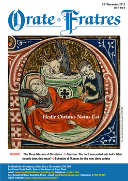 Hodie Christus Natus Est from the Sherbrooke Missal, English 1310-1320 the Sherbrooke From