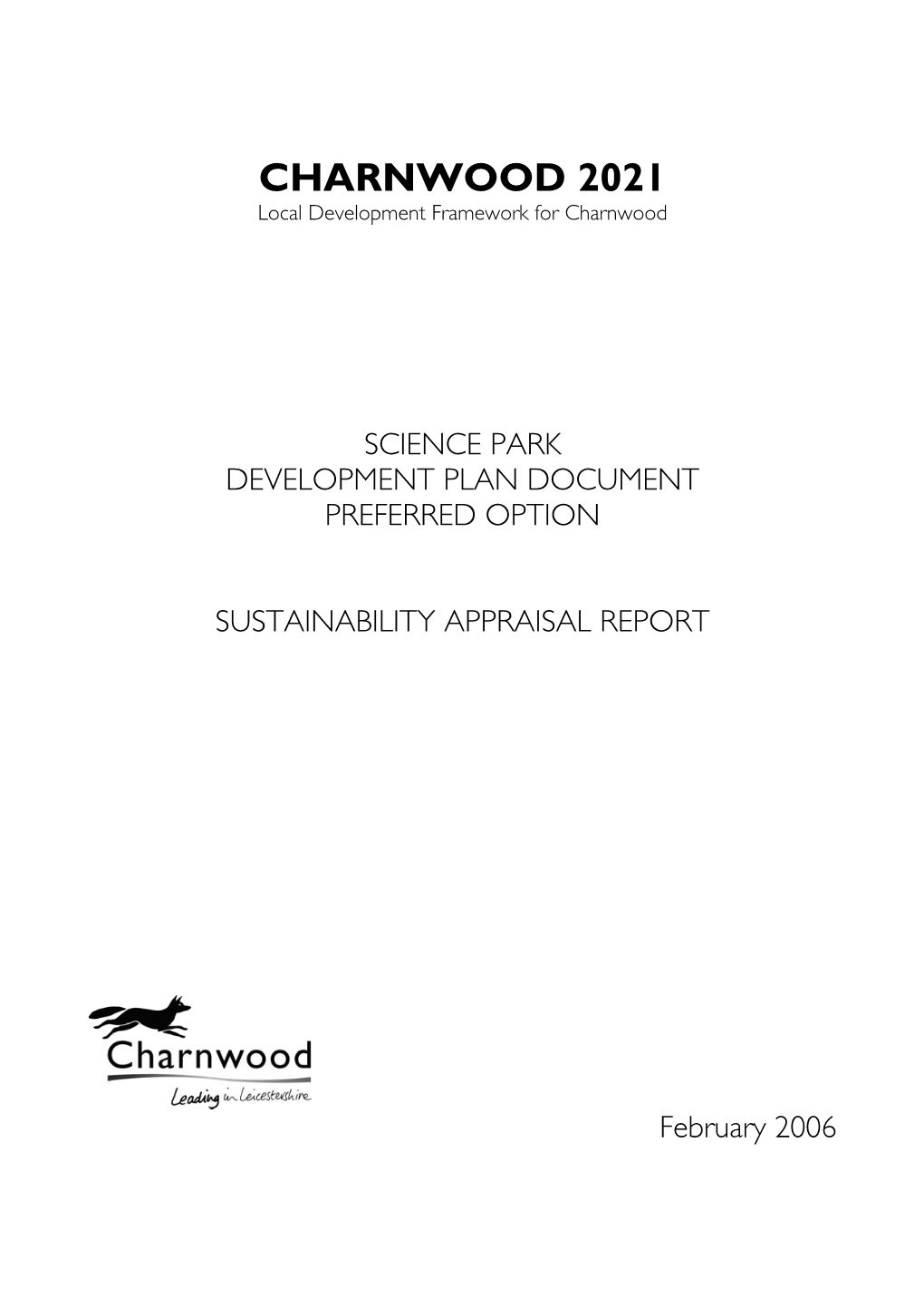 Science Park Development Plan Document Preferred Option